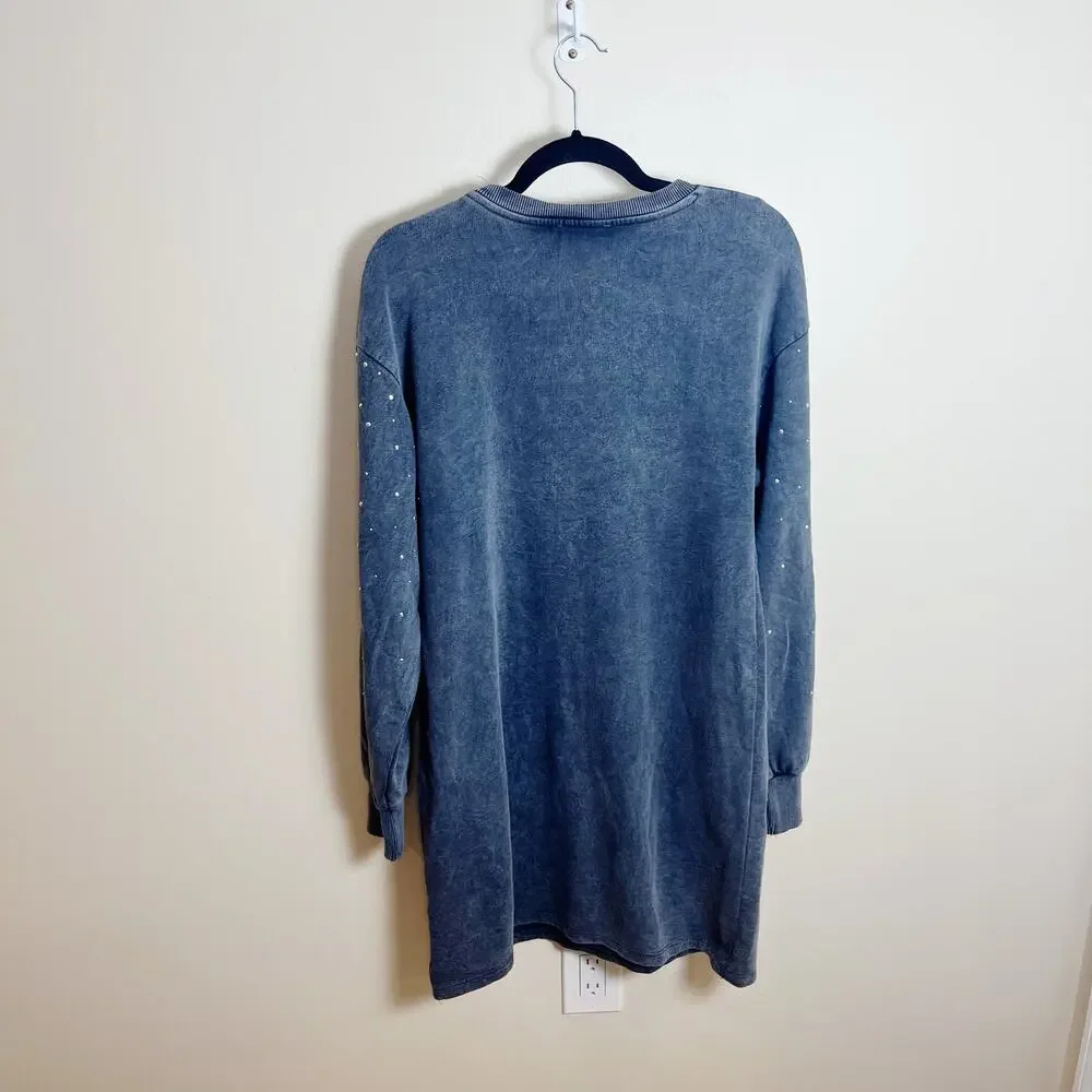 NWT Zara Washed Effect Sweatshirt Dress Size M Gray New‎ 100% Cotton - Picture 12 of 13